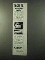 1971 Krager Motor Homes Ad - Doctors Means Livability - $14.99