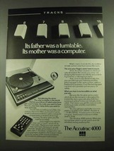 1976 Accutrac 4000 Turntable Ad - Mother Was Computer - $14.99