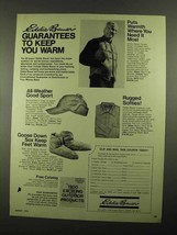 1976 Eddie Bauer Ad - Sportsman's Cap, Goose Down Vest - $14.99