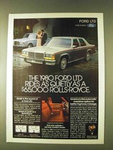 1980 Ford LTD Car Ad - Rides as a Rolls-Royce - $14.99