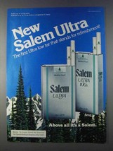 1980 Salem Ultra Cigarettes Ad - Stands for Refreshment - $14.99