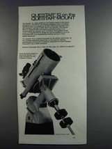 1982 Questar 12 Telescope Ad - $14.99