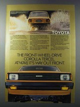 1981 Toyota Corolla Tercel Ad - Way Out Front - $14.99