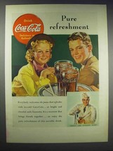 1938 Coca-Cola Soda Ad - Pure Refreshment - $14.99