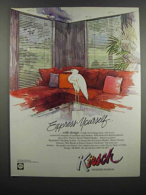 1983 Kirsch Pleated Shades Ad Express Yourself 198089