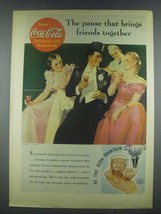 1935 Coca-Cola Soda Ad - Brings Friends Together - $14.99