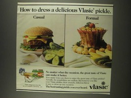 1985 Vlasic Pickle Ad - How to dress a delicious Vlasic pickle - $14.99