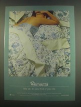 1985 Wamsutta Clenny Run Supercale Plus Sheets Ad - $14.99