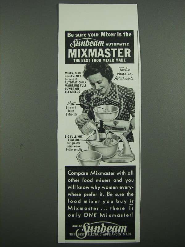 Sunbeam Mixmaster - VINTAGE POSTER