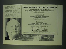 1960 Vanguard Recordings Ad - The Genius of Elman - $14.99