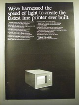 1966 Datalog MC 8800 Line Printer Ad - Harnessed the Speed of Light - $14.99