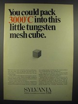 1966 GT&E Sylvania Chemical & Mettallurgical Division Ad - Tungsten Mesh Cube - $14.99