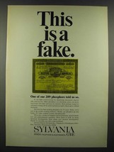 1966 GT&E Sylvania Chemical & Mettallurgical Division Ad - This is a Fake - $14.99