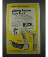 1986 Buck Knives Model 500L and Model 826 Ad - Own a piece of history! - $14.99