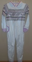 Justice Girls Size 8 One Piece Hooded Pajamas PJ's Panda New White Purple - $36.62