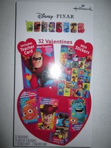 Disney Pixar 32 Valentines with Stickers + Teacher Card - $12.95