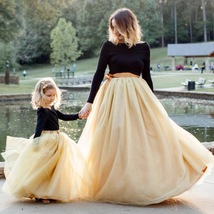 YELLOW Mother Daughter TUTU Skirt Set , Baby Shower Photography Props