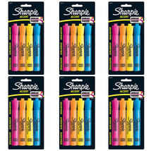 Pack of (6) New Sharpie Accent Tank-Style Highlighters, 4 Colored Highlighters - $28.49