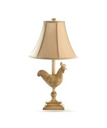 Rooster Table Lamp w/shade 26&quot; High Antiqued Gold Country Farmhouse Farm - $148.49