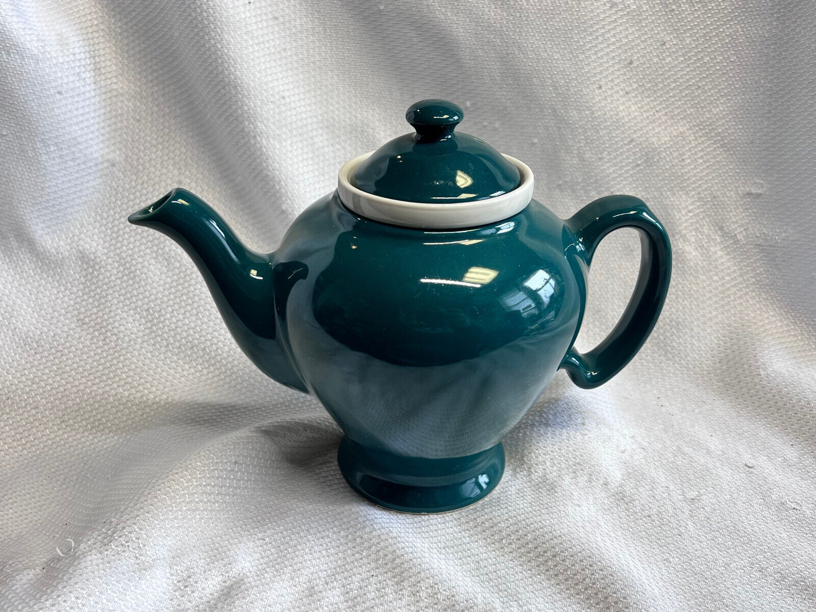 Vtg McCormick Tea Teapot Infuser Green Baltimore MD w/ Strainer Insert
