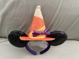 Disney Parks Candy Corn Halloween Hat Minnie Mouse Ears Headband NEW image 1
