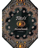 Tito’s Vodka bandana handkerchief new. Black, White And  Orange - $12.13