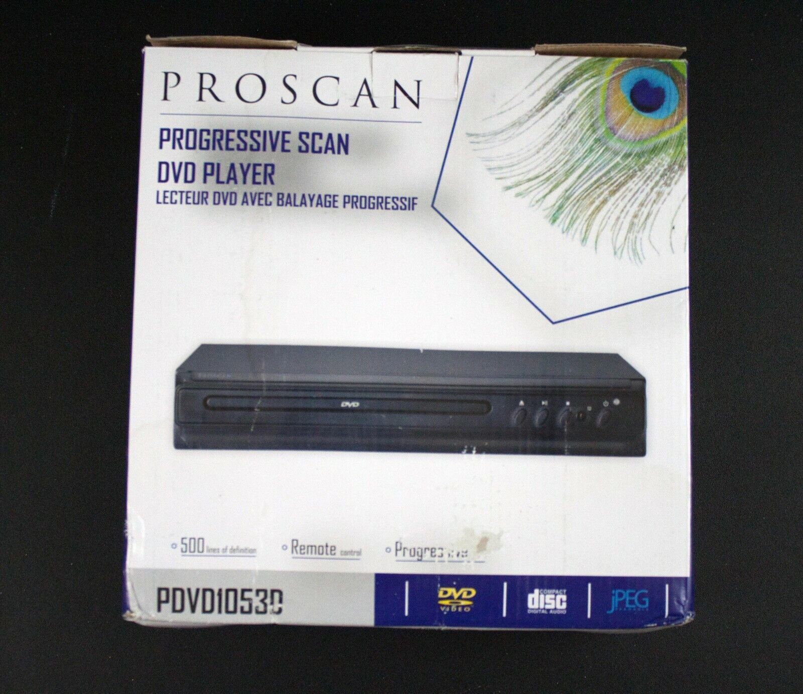 Proscan PDVD1053D Progressive Scan Compact DVD Player DVD & Bluray