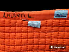 Bright Orange PRI Dressage Saddle Pad Set of 2 Orange Polos USED image 6