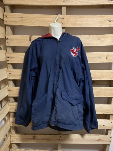 Vintage Cleveland Indians Jersey Mens 2XL XXL Blue Starter MLB Baseball  Shirt