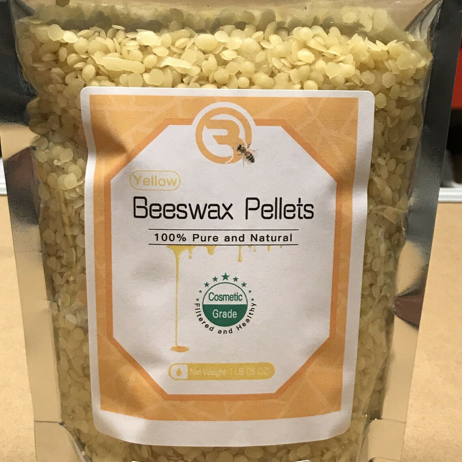 BEESWAX BLOCK ALL NATURAL UNFILTERED 0.75lbs or More.