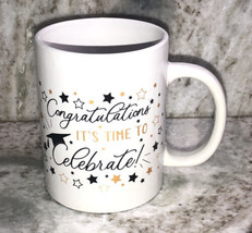 Congratulations It’s Time To Celebrate 4 1/4”x3 1/2”Oversized Coffee Mug Cup-NEW - $19.68