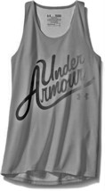 Under armour Mädchen Aloha Wordmark Racerback Tank Top, Stahl/Stealth Gr... - $15.83