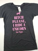 Las Vegas Strip Women Shirt Ride A Unicorn sz L - $27.04