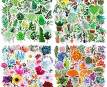 210 Pieces Mixed Plant Vinyl Stickers Flower Cactus Laptop Stickers For ... - $16.99