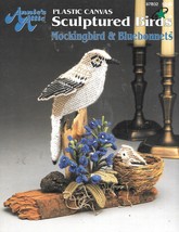 Annie&#39;s Attic #87B32 Mockingbird &amp; Bluebonnets - Sculptured Bird -Plasti... - $8.42