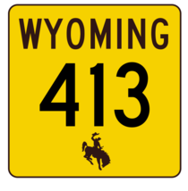 Wyoming Highway 413 Sticker R3538 Highway Sign - $1.45+