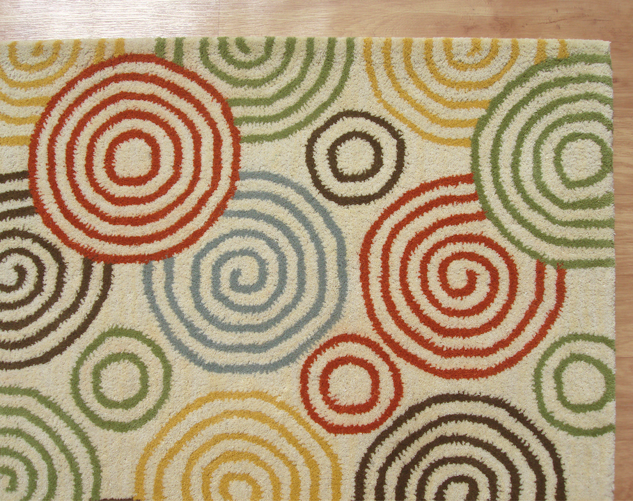 Primary image for Swirl Style Modern Woolen Area Rug - 3' x 5'