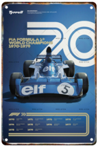 F1 1970s World Champ Grand Prix racing metal wall poster decor Tin Sign man cave - $19.00