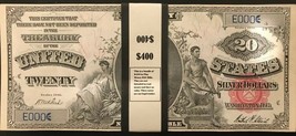 50x Mis-made 20 Dollar Bills Twenty Dollar Novelty Magic Trick Bills Full  Print Custom Fake Faux Prop Money 