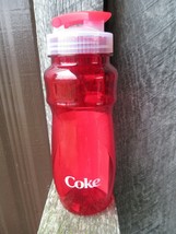 Coca-Cola Red 24 oz Water Bottle Textured Contour Grip Wide Mouth Flip Spout - $3.96
