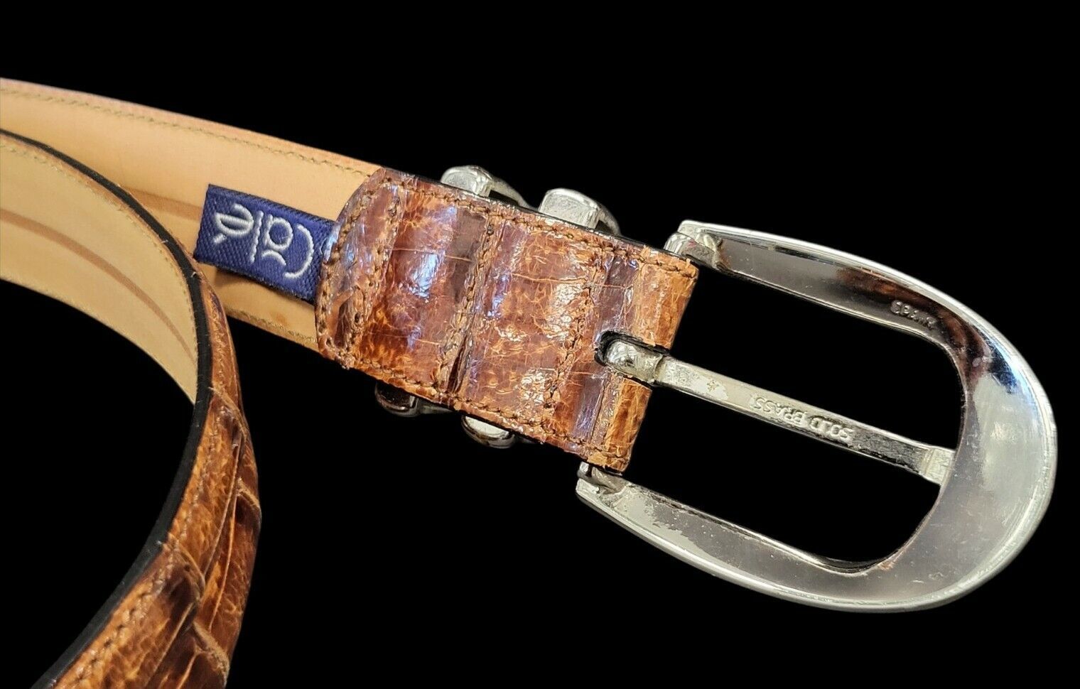 CALE Belt Genuine Crocodile 1 1/8 Width and 50 similar items