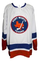 Any Name Number Fort Worth Texans Retro Hockey Jersey New White Any Size image 1