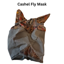 Cashel Autumn Leaves Fly Mask Horse Size Wtih Ears USED image 1