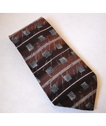 Peter Thomas By Superba Neck Tie 100% Italian Silk Geometric Stripe Square - $24.00