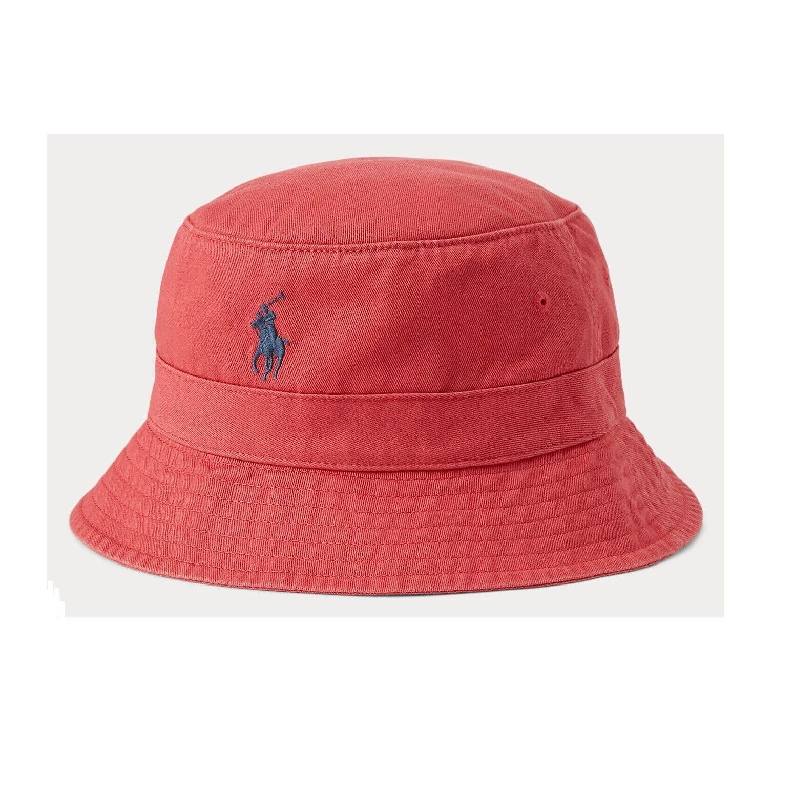 Polo Ralph Lauren Men's Chino Cotton Bucket Hat Embroidered Pony Red Sky
