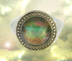 Haunted Antique Ring Walk With Queens Golden Royal Collection Ooak Magick - $377.77