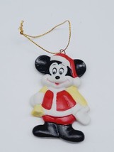 Vintage Christmas Tree Ornament Disney Mickey Mouse Santa 2.5”  - $9.67