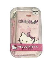 NEW Hello Kitty Apple iPhone 5 Case Cover Wallet Strap Wristlet Pink Sanrio image 1