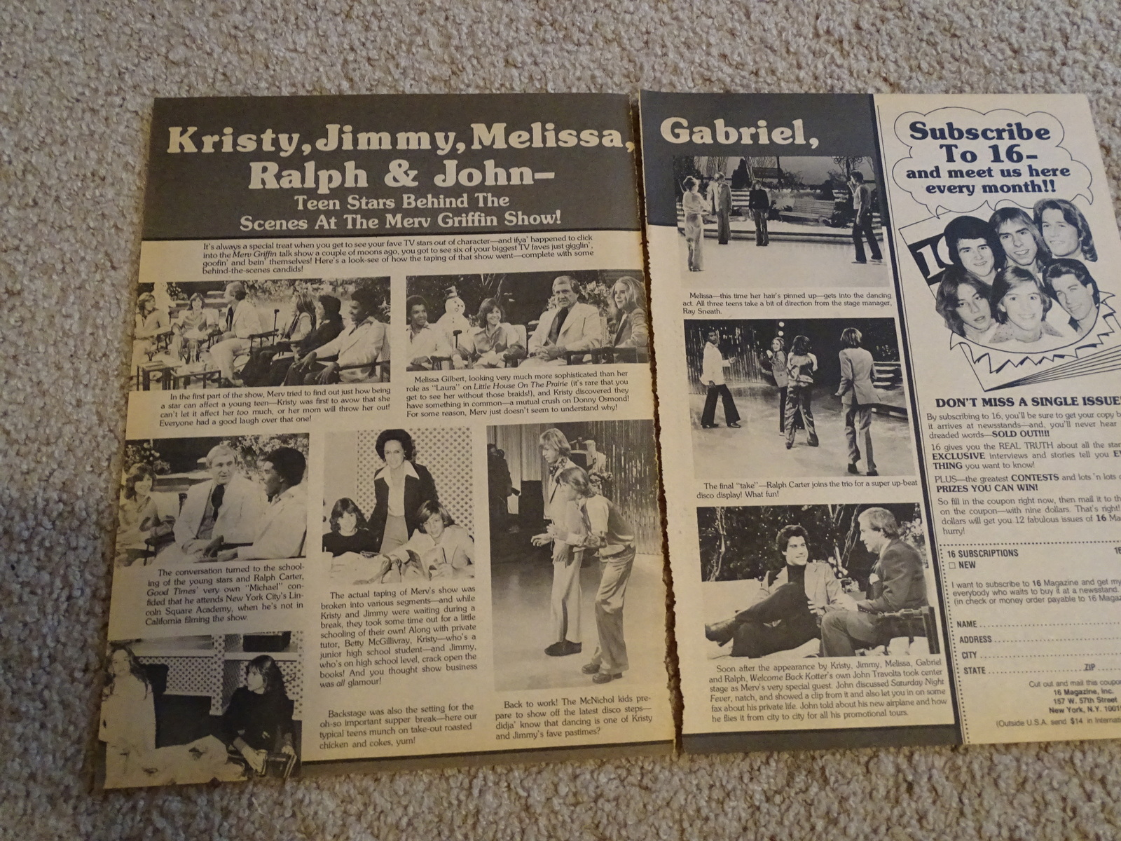 Kristy McNichol, Full Page Vintage Clipping