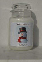 Yankee Candle Jack Frost Jar 22 Ounces Fresh Scent Snowman Frosty - $33.80
